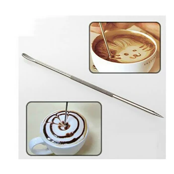 DIY Kohvi Latte Art Pen Roostevabast Terasest Tööriist espressomasin Cafe Köök