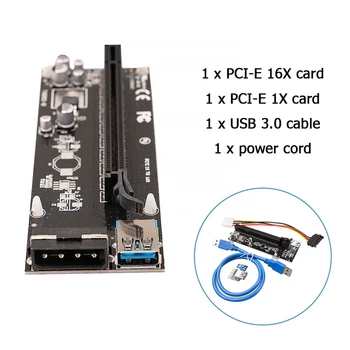 VER006 PCI Express, PCI-E Ärkaja Kaart PCIE 1X kuni 16X 60CM USB 3.0 Kaabel SATA et 4Pin Power Bitcoin Kaevandaja Kaevandamine