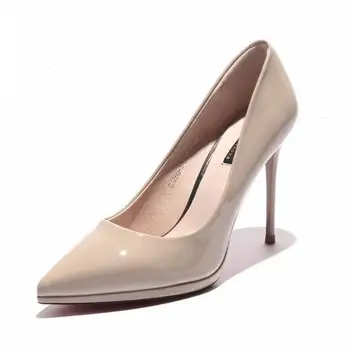 Super kõrge konts 10 cm pikad madalas lakknahast kõrge kontsaga kingad mood elegantne mugavad kõrge kontsaga kingi.