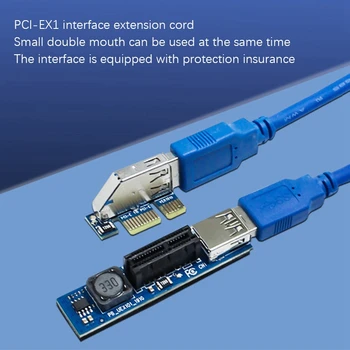 PCIE Ärkaja Kaardi Adapter PCIE X1 pikendusjuhe USB3.0 PCIE Express Põhjustada Kaardi Extender Tõstja Kaart Arvutis