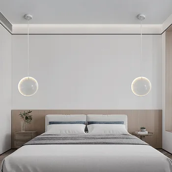 Põhjamaade postmodernistlik LED klaas kumer lääts ripats lamp söögituba, magamistuba öö akna klaas magic rippus lamp
