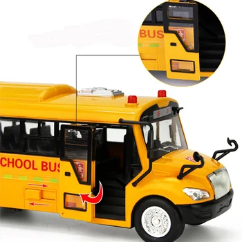 Suur Suurus Laste koolibuss Mänguasi Mudel Inerts Auto koos Heli, Valguse Lapsed Mänguasja Sünnipäeva Kingitus
