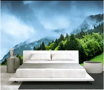 3d-foto tapeet kohandatud seinamaaling Euroopa metsades, udune maastik home decor elutoas tapeet, seinad 3 d rullides