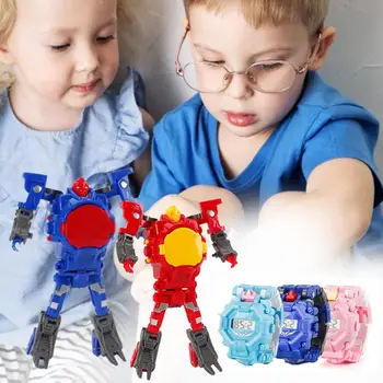 Lapsed Vaata Mänguasi 2 In 1 Uuenduslike Cartoon Vaadata Deformatsioon Robot Elektrooniline Mänguasi Vaadata Kingitus (Juhuslik Stiil)