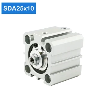 SDA25*10-S 25mm Läbimõõt 10mm Insult Kompaktne Õhk Silindrid SDA25X10 Dual Action Õhu pneumosilinder