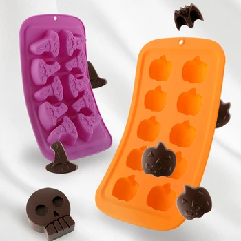 Uus Silikoon Šokolaadi Hallitus Kõrvits Kolju kuju 3D DIY Korduvkasutatavad Kook Tools, Non-stick Jelly ja Kommi Köök Küpsetamine Tarvikud