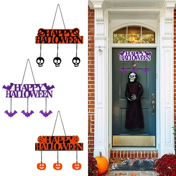 Happy Halloween Rippuvad Ornament Komm või Vemp Kolju Pvt Siseruumides Väljas Ukse Halloween Kaunistamiseks Pool Tarvikud