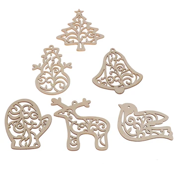6tk puiduhakke Käsitsi valmistatud Ripatsid Kaunistused Xmas Tree kaunistused Koju jõulupidu Dekoratsioon Tarvikud