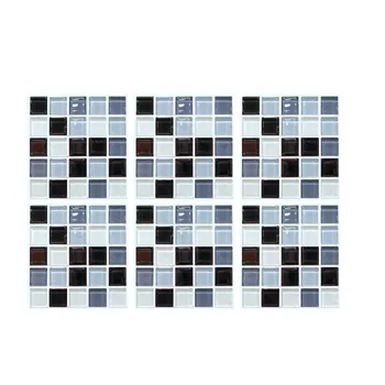 6tk/set 20x20 Cm Mosaiik Seina Kleebised 3d Stereo isekleepuvad Köögi -, Õli-Tõend, Veekindel Simulatsiooni Mosaiik Plaat Kleebis QW