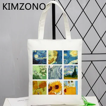 Van Gogh ostukott bolsa puuvill bolsas de tela shopper shopping käekott koti riie riie sac toile