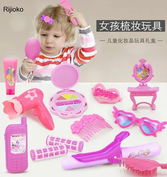 Teeskle, Mängida Kid Moodustavad Mänguasjad Roosa Meik Set Printsess Juuksuri Simulatsiooni Plastikust Mänguasi Tüdrukute Riietusruum Kosmeetika
