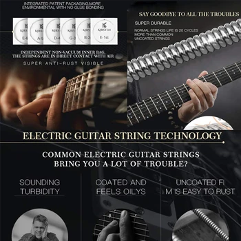 6tk A506 Electric Guitar Strings Nickel plating Sulamist Super Light String Kõrge Oksüdatsiooni Kõrge Kvaliteet, Pikk Eluiga Kitarr Stringid