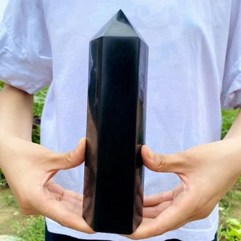 1000 g Obsidian Obelisk Looduslikku Energiat Kivi Reiki Tervendav Kodu Kaunistamiseks Crystal Kingitus 1TK