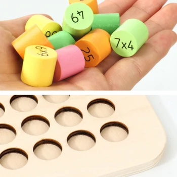 Matemaatika 9X9 Korrutamine Juhatuse Tabel Matemaatika Mänguasi Montessori Puidust Õppe Digitaalne väikelaste Haridus-Puidust Mänguasjad