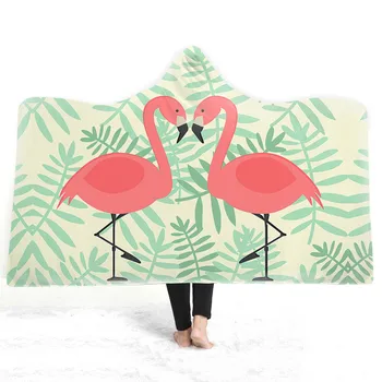 Flamingo Prindi Magic Varjatud Kodus Diivan Sooja Kütte Kašmiir Kapuutsiga Tekk Täiskasvanud Lapsed Nap Kašmiir Kapuutsiga Tekk