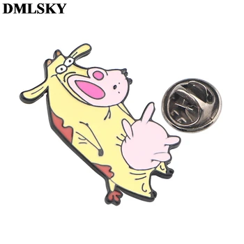 20pcs/palju DMLSKY Naljakas dairy cow Metallist Tihvtid Emailiga Prossid Naised Mehed Rinnamikrofon Pin-Seljakott Pääsme Denim Pin M4164