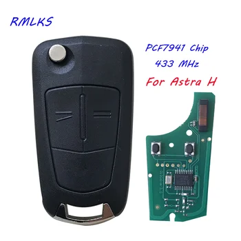 Sest Opel (Vauxhall Vectra C, Signum 2002-2009 Corsa D 2007-Astra H, Zafira B 2004 -2013 PCF7941A/46A 433MHz Remote Auto Võti Fob