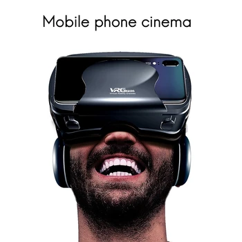 Virtuaalne Reaalsus 3D VR Prillid Peakomplekt Smart Kiiver Mobiiltelefoni Objektiivid koos Kõrvaklappide Töötleja Binokkel