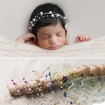 Vastsündinud Fotograafia Prop Baby Pearl Peapael Printsess Imiku Headdress Juuksed Bänd