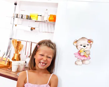 Kolm Ratels QC174 Armas karu koos lindi seina kleebised lastele kodu kaunistamiseks tarvikud elutuba