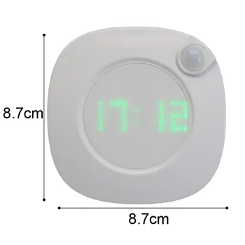 Öö Valgus, Kell Liikumisandur Seina Magnet USB Laetav LED Öösel Lamp Vannituba Magamistoast, Wc
