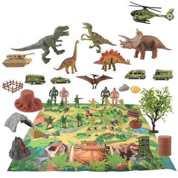 50TK Loomade Maailma DIY Dinosaurus Mudel Mänguasjad Mängu Matt Tegevus Arvandmed ehitusplokid Mänguasjad Dinosaur Park Tellised Komplekt