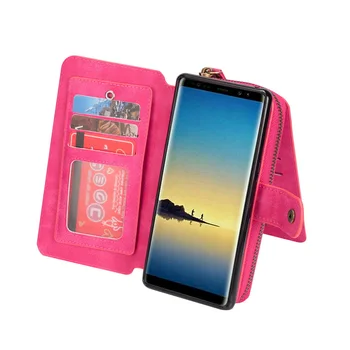 Samsung Lisa 8 PU Nahast Naiste Põrutuskindel Lukuga Rahakott Magnet Kott Case For Samsung Galaxy Märkus 8 tagakaas Fundas Coque
