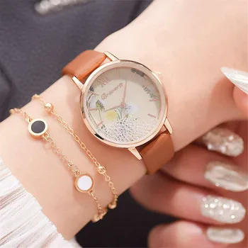2TK Daamid Quartz Watch Set Mood Casual Trend Väike Peen Käevõru Kellad Roostevabast Terasest Naiste Vintage Vaadata Zegarek