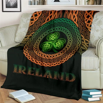 Iirimaa Celtic Pride Lapp Tekk 3D Print Pehme Lapp Lastele Täiskasvanute Home Decor Bedspread Diivan Voodipesu Tekid