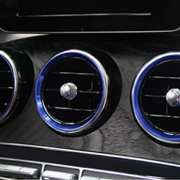 7PC Auto-styling seinakontaktist Ringi Teenetemärgi kliimaseade Tuulutusavad Sisekujundus Kleebised Kaas Mercedes Benz C-Klassi W205 GLC 180 200