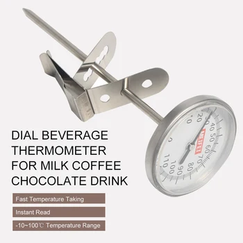 KKmoon Kohvi Termomeeter Kiire-ekraan Analoog Dial Termomeeter -10~100℃ Temperatuuri Näidik Dial SS Probe Vahetu Termomeeter