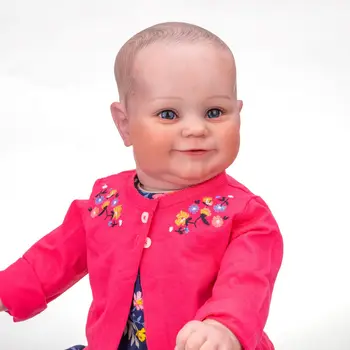 60CM Originaal Maddie rasva baby Suur nukk bebe uuestisündinud Väikelapse Tüdruk Käsi-Joonis Juuksed 3D Naha Toon Veenides päris beebi suurus