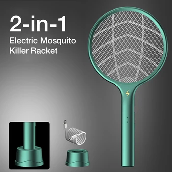 Elektrilised Mosquito Killer Reket USB-Fly Trap Lamp Kodus Bug Putukate Kärpäslätkä Zapper Kahjuritõrje 1200mAh