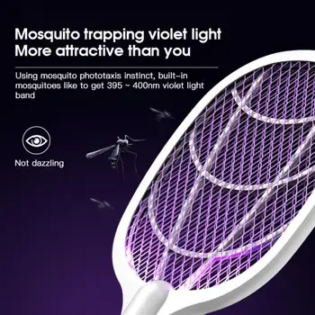 Hot Müük 3000V Elektrilised Mosquito Killer UV-Valguses Kärpäslätkä Sääsk Trapper Laetav Bug Zapper Putukate Reket Dropshipping
