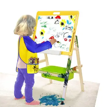 Lasteasutused Lapsed teise lapse Veekindel Mängida Põll Kunsti Smock 3 Ruumikas Taskud - Maali, Küpsetamine, Söötmine Smock Vanuses 3-8 aastat (P