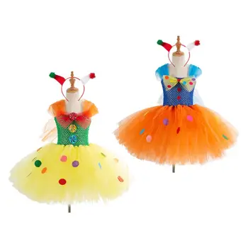 Populaarne Lapsed Tüdrukud Jõulud Kostüüm Tutu Kleit Juuksed Hoop Rolli Mängida Kloun Varustus