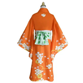 Danganronpa Anime Hiyoko Saionji Cosplay Kimono Cosplay Kostüüm Riided Pikk Rüü Kostüüm Täielik Komplekt Tüdrukutele Naiste Cosplay Kostüümid