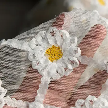 3D Flower Mesh Tülli Pits Kangas, Litrid Jaoks Riietatud Daam Pruudi Õmblemine DIY Materjali 1 Hoovis