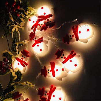 Snowman Christmas Tree LED Vanik String Tuled Lumehelbed String Haldjas Tuled Rippuvad Kaunistused Navidad Natal Uus Aasta
