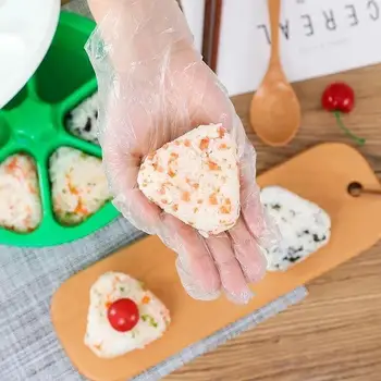6 Aukude DIY Sushi Hallituse Riisi Palli Vajutage Tegija Kolmnurkne Sushi Hallituse Kodu Köök Tegija Vahendid Köök Bento Tarvikud