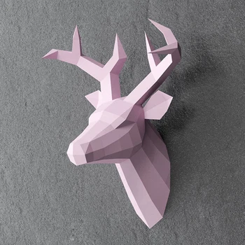 Raamatu Hirve Pea Paber Mudel DIY Käsitöö Loomade Wall Decor Kunsti-Origami