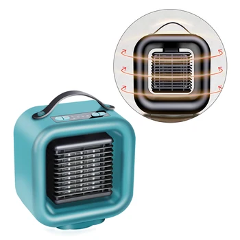 Kompaktne Mini Electric Heater Fan Konditsioneer Office Desktop Koju Sooja või Külma Õhu Ruumi Küttekeha jahutusventilaatorid USA Pistik