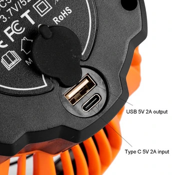 5200mAh USB Laetav, Telkimine Ventilaator LED Laterna Ajastus Kaugjuhtimispult 3 Kiirust, mis Rippus Laes Fänn Magamistuba, Kontor