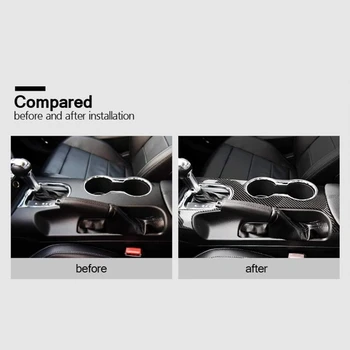 Auto Carbon Fiber Edastamise Vee topsihoidja Teenetemärgi Kleebis Kate,Sisemine Käigukasti Kaas, Ford Mustang-2019