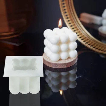 DIY Magic Cube Küünal Hallituse Ring sojavahast eeterlik Õli Aroomi Küünlad 3D Silikoon Hallituse Käsitöö Küünlad, Vaha Seep Hallitusseened