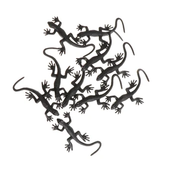 10-osaline Kummist Loomade Gecko Mudel Hariduslik Mänguasi Pool Kotti Täiteaineid, 5x3cm