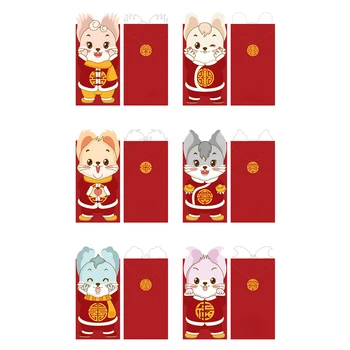 6 Tk Hiina Uus Aasta Rott Punased Ümbrikud Õnnelik Raha Paketid Uus Aasta