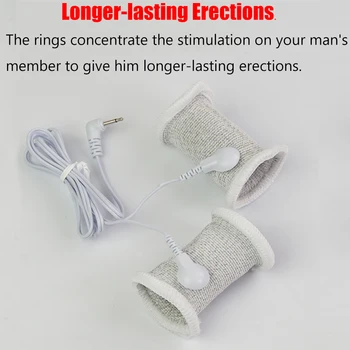 Mees Elektriline Stimulatsioon Ravi Massager Kukk Ring，USB Eest Vastuvõtva，BDSM Käed-vaba Orgasm Meditsiini Sugu Mänguasjad Meestele