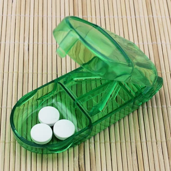 1TK Pill Box Cutter Kaasaskantav Narkootikumide Kasti Tablett Lõikur Splitter Meditsiin Pill Omanik Pill Box Cutter