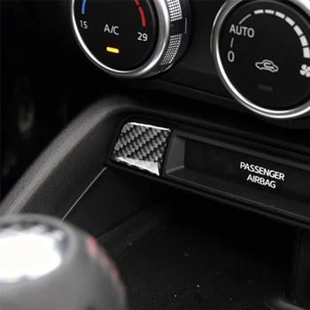 Roadster süsinikkiust Center Salvestamise Nupp Switch Cover Sisekujundus Kleebise jaoks Mazda MX-5 Miata 2016+ MX5 ND Interjöör